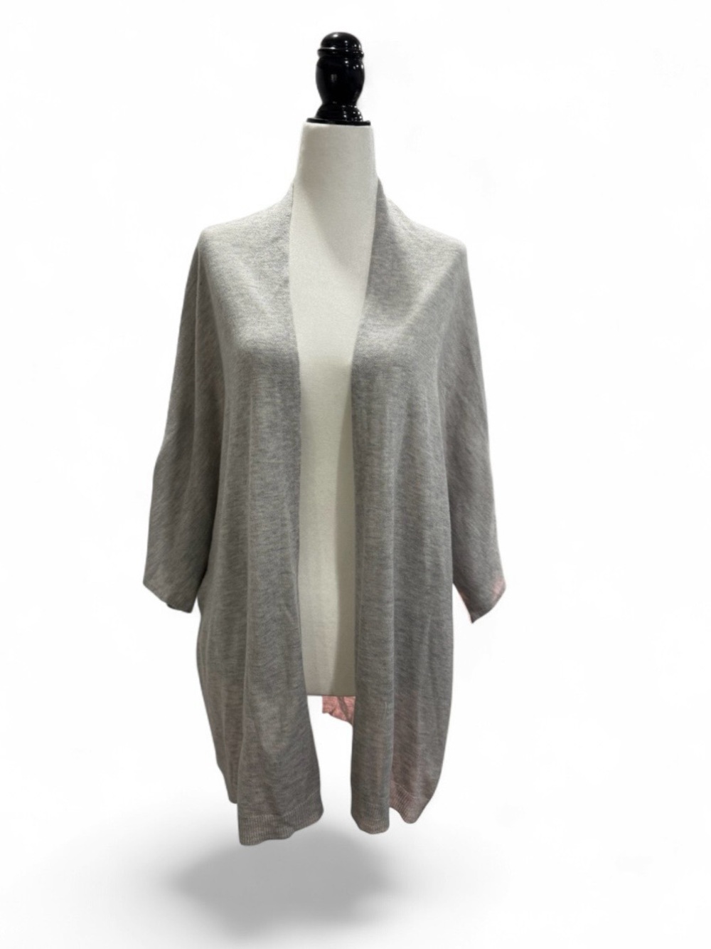 OAK + FORT Light Gray Open-Front Women's Cardigan